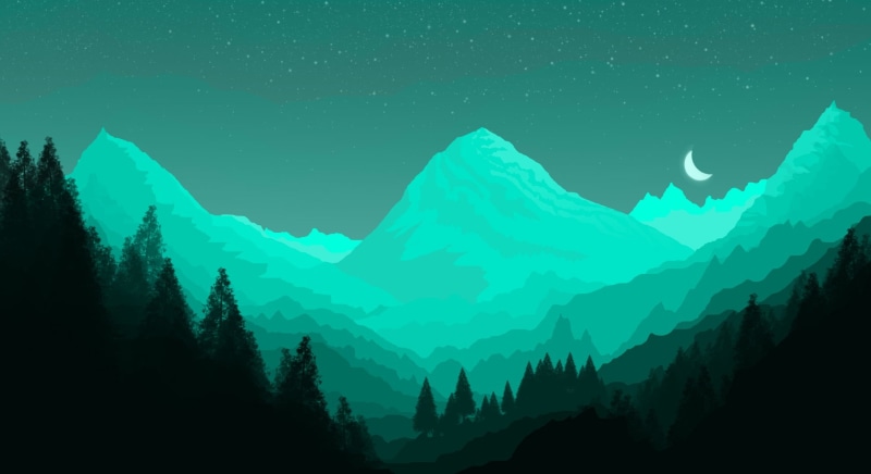 night, idyllic, good, cold temperature, astronomy, scenics - nature, aquamarine, photoshop, green, tranquility, Zed, cool, green color, 1080P, plant, star - space