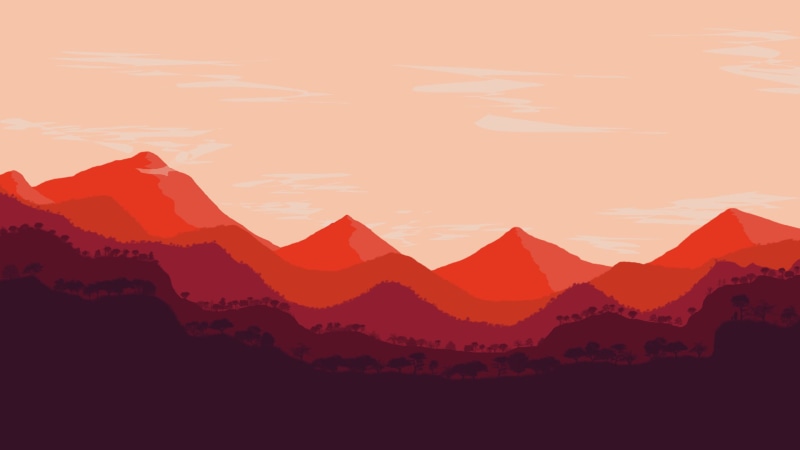 Photoshop, red, beauty in nature, idyllic, mountain range, mountain, remote, tranquil scene, environment, sunset, no people, majestic, landscape, mountains