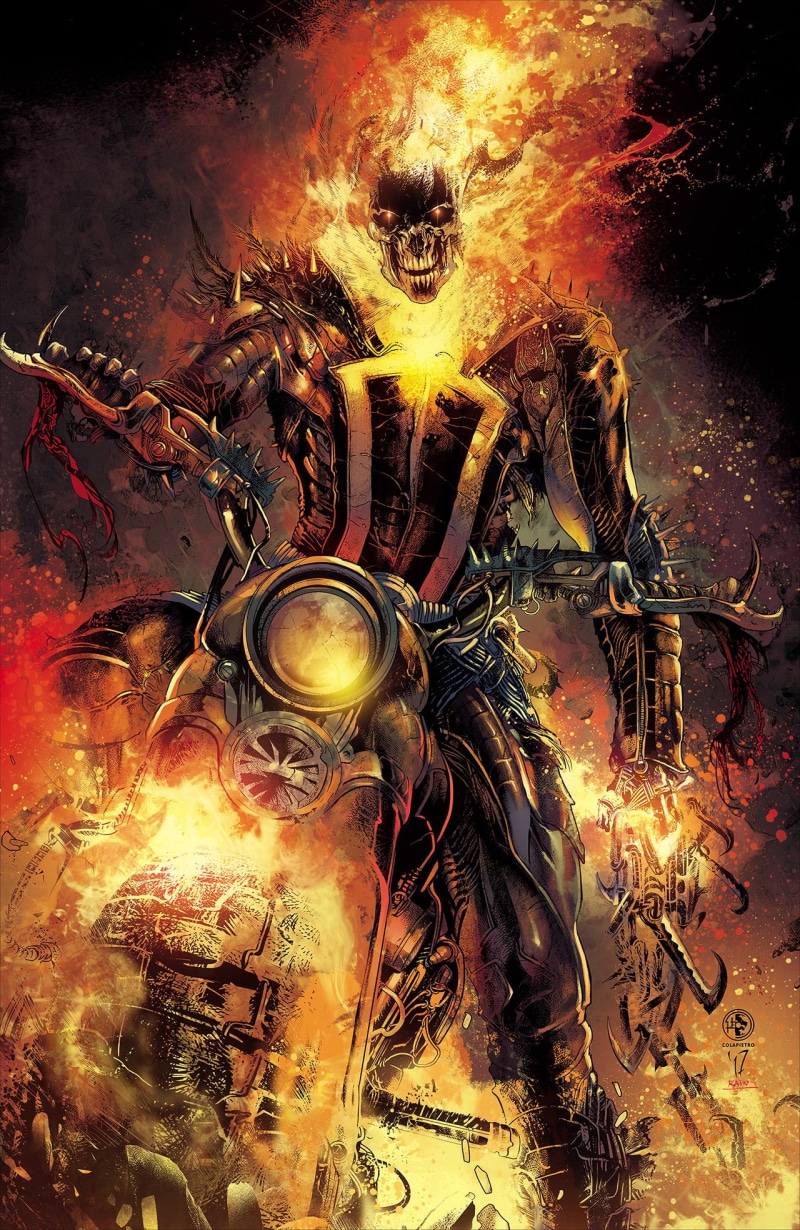 Harley-Davidson, Ghost Rider, ghost, fire, 1080P