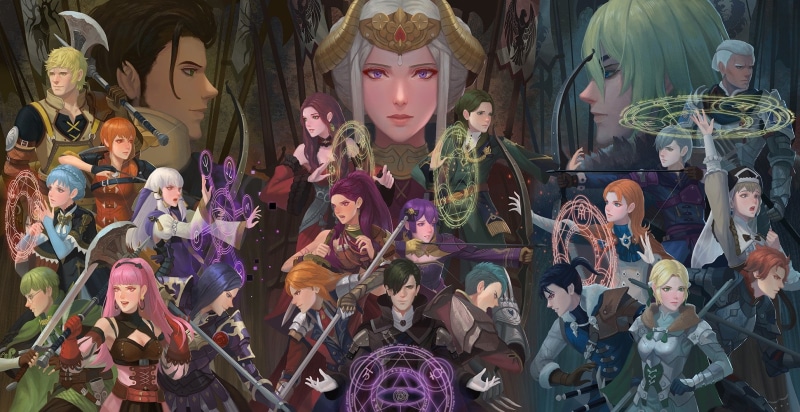 video game art, fire emblem three houses, Nintendo Switch, video game characters, 1080P, Fire Emblem, anime, Nintendo, fantasy art, artwork, video games