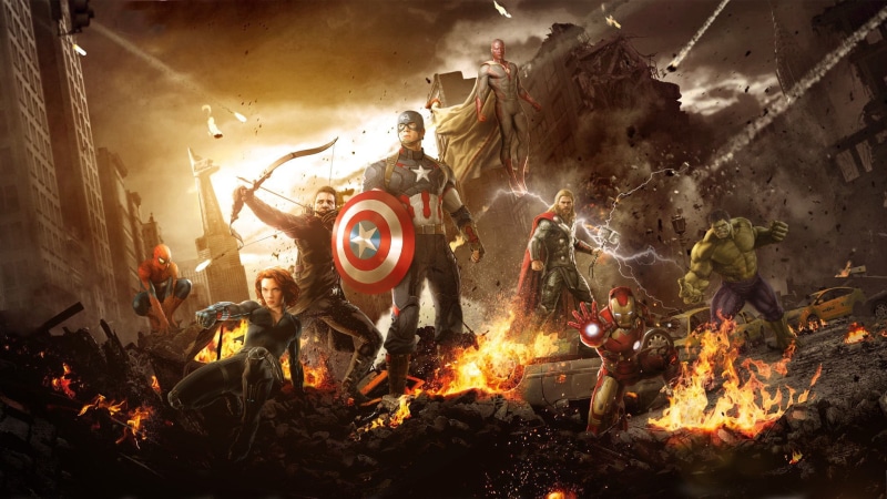 avengers, The Avengers, movies, nature, real people, heat - Temperature, Avengers: Age of Ultron, bonfire, glowing, blurred motion, dark, motion