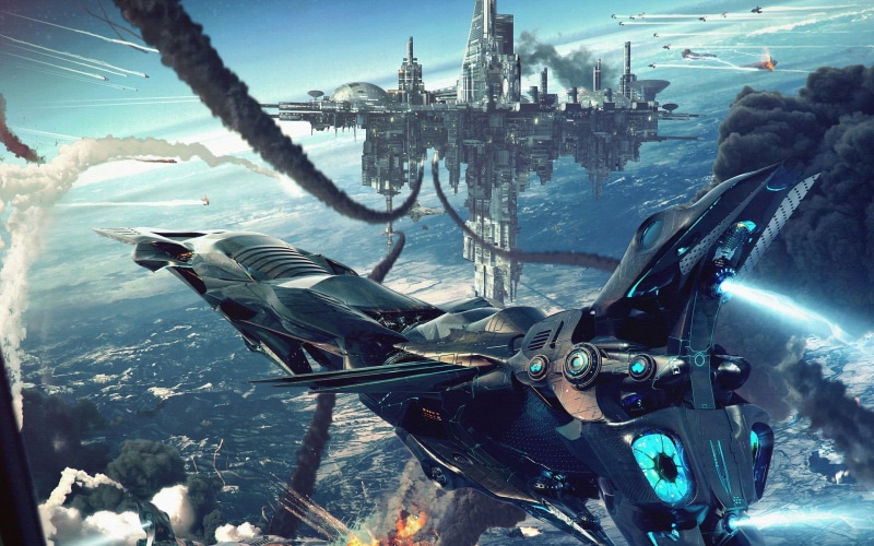 sea, CGI, urban Scene, vacations, transportation, cold temperature, digital, aircraft, science fiction, travel Destinations, winter, mountain