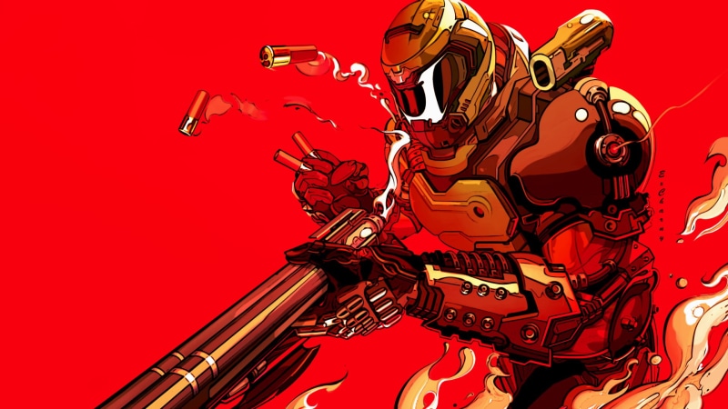 shotgun, Doom slayer, DOOM Eternal, smoke, 1080P