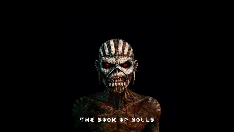 celebration, halloween, album covers, portrait, close-up, festival, black background, indoors, Iron Maiden, looking at camera, one person, copy space, 1080P
