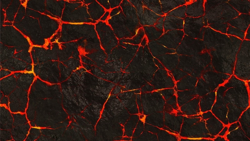 beauty in nature, sky, outdoors, magma, texture, lava, 1080P, pattern, black, abstract, solid, red, darkness, day, full frame, nature, geological phenomenon