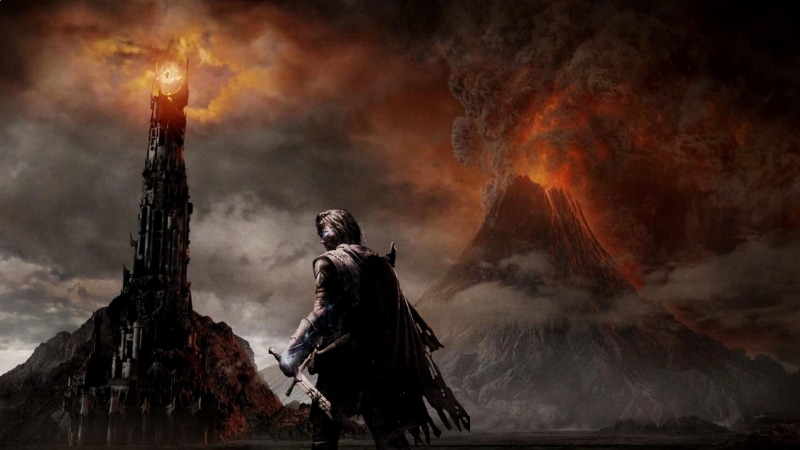 art and craft, history, travel destinations, outdoors, lava, nature, sky, night, DeviantArt, mountains, environment, Middle-earth: Shadow of Mordor, mountain