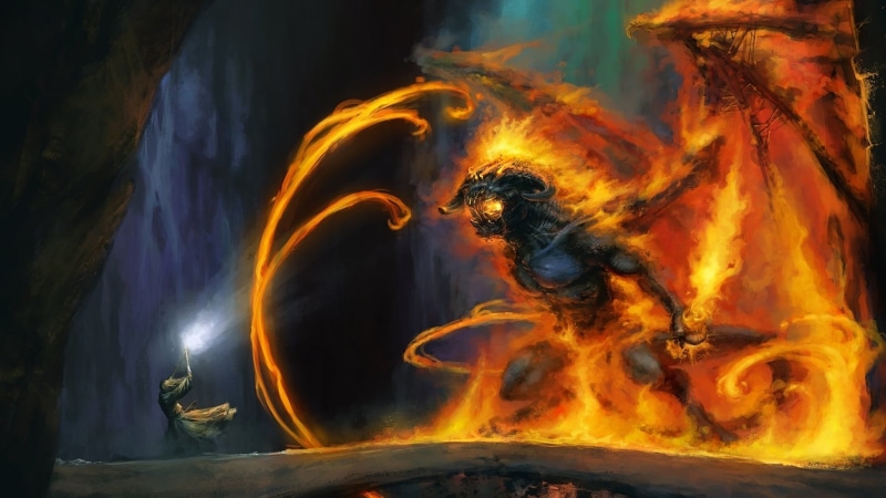 monster, firewood, bonfire, long exposure, water, no people, anime, geology, fire, The Lord of the Rings, movies, backgrounds, Moria, illustration, battle