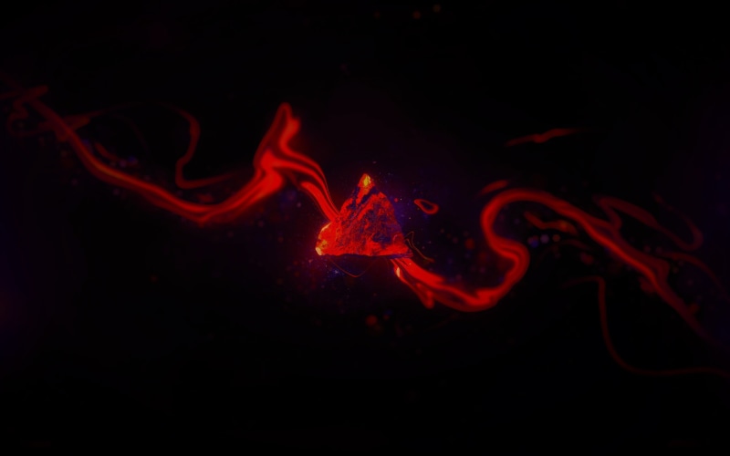 water, blood, abstract, 2K, digital, ink, smoke - physical structure, close-up, creativity, black background, flowing, nature, night, exploding