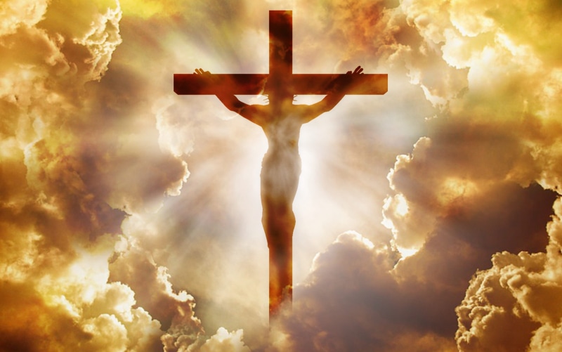 back lit, digital composite, god, outdoors, cloudscape, christ, resurrection, nature, church, determination, christianity, light, crucifix, adult, salvation
