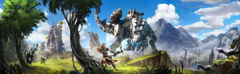 tranquility, Games, no people, mountain peak, 2017, postapocalyptic, beauty in nature, robots, Archer, environment, travel destinations, gray