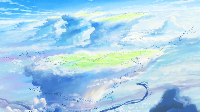 Makoto Shinkai, blue, 1080P, anime, Weathering With You, sky, clouds