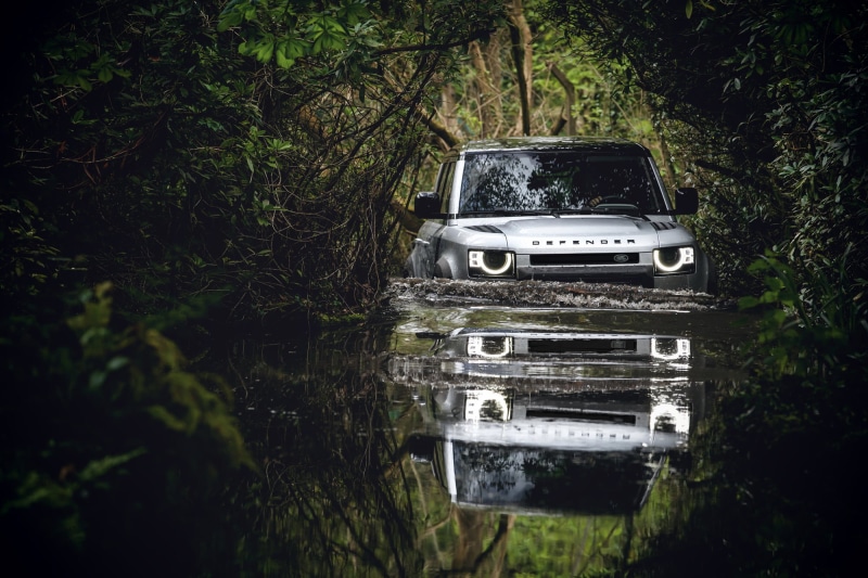 Land Rover, water, 2020, Adventure Time, nature, forest, 1080P, defender