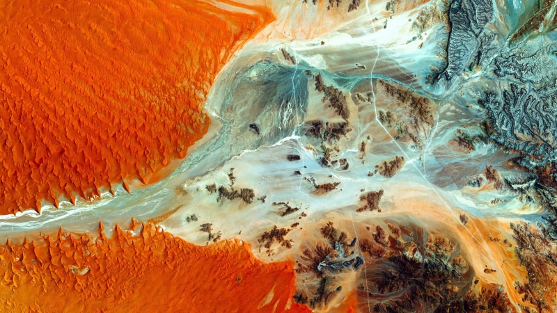 aerial view, 4K, namib desert, namibia, geology, desert, aerial photography, earth