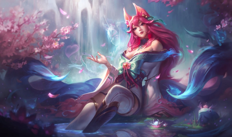 Ahri, League of Legends, Ahri (League of Legends), Riot Games, spirit blossom, 4K