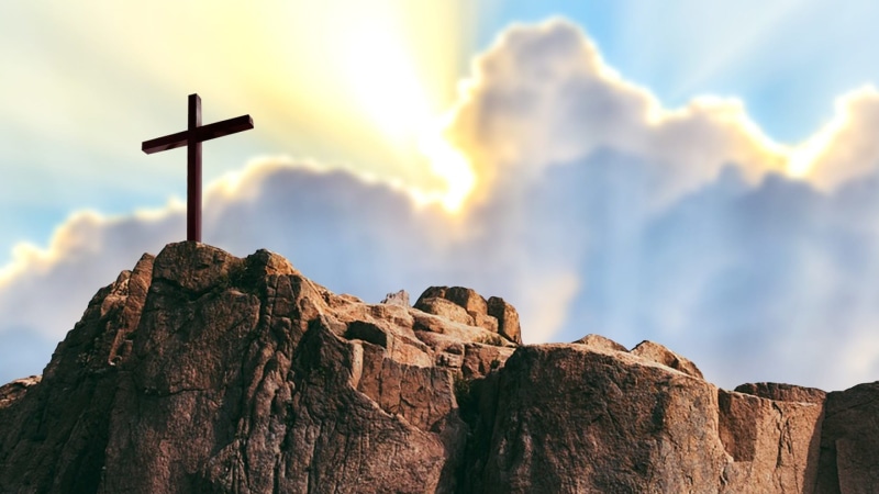 cloud - sky, god, christian, sky, nature, hope, bible, hill, nail, good friday, 1080P, rock - object, faith, rock, easter, symbol, scenics - nature, tomb