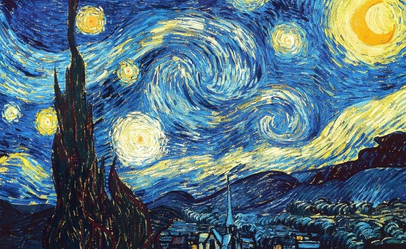 art and craft, the starry night, backgrounds, day, van, creativity, paint, the starry night by vincent van gogh, outdoors, Painting, no people, Night, design