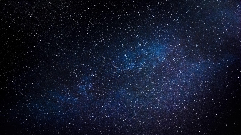 stars, universe, starry, milky way, galaxy, shooting star, night, space, blue, meteor, starry night, glitter, night sky, 4K