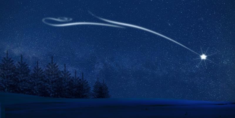 scenics - nature, plant, shooting, night, 8K, sky, motion, no people, milky way, merry christmas card, christmas, card, blue background, constellation