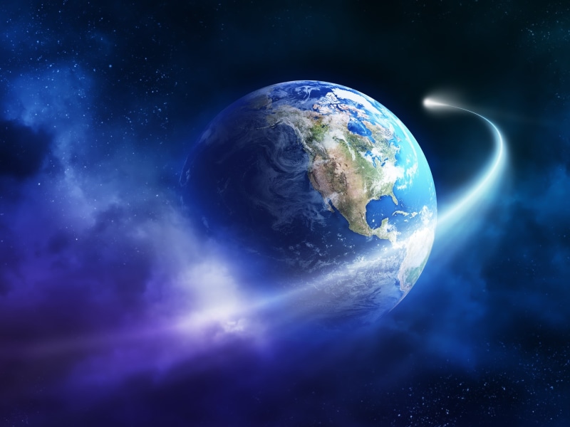 Beautiful, 2K, Comet, Asteroid, Earth, Planet