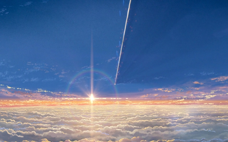 Anime, Kimi No Na Wa., Scenic, 1080P, Comet, Sun, Sky, Your Name., Cloud