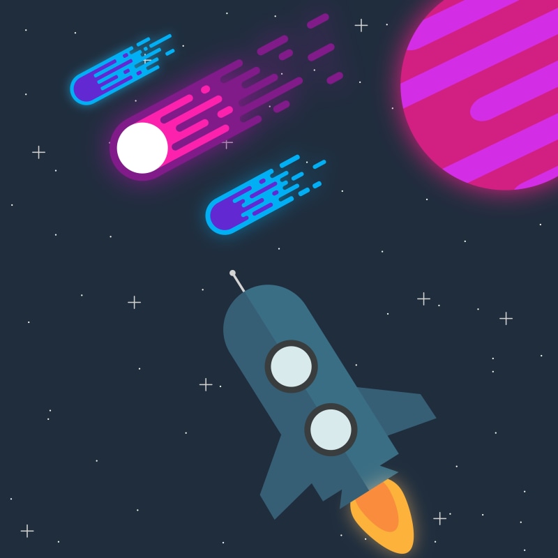 meteors, blue, space, computer icon, night, artwork, wireless technology, symbol, illuminated, computer software, 4K, science, abstract, electrical equipment