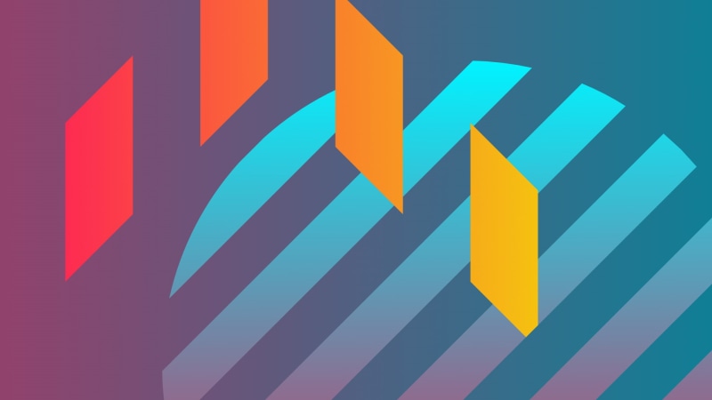 neon, colorful, orange, 1080P, blue, Flatdesign