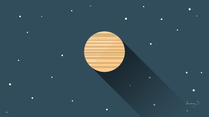 planet, digital art, Flatdesign, 2K, minimalism, space art