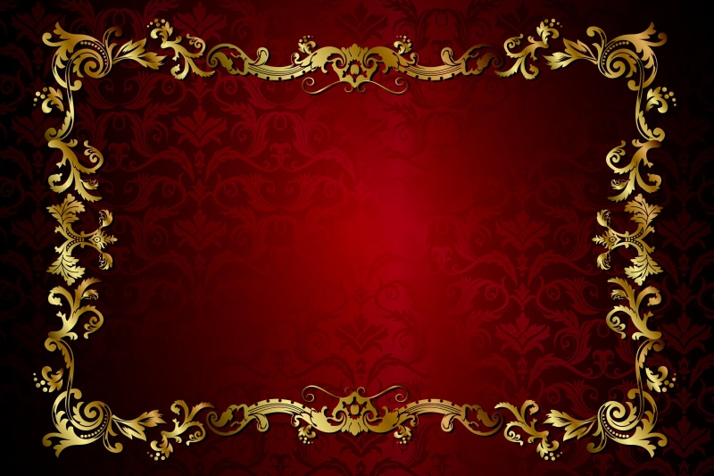 scroll Shape, ornament, gold Colored, backgrounds, abstract, classic, antique, shiny, dark, vector Florals, vector, yellow, revival, border, art, seamless