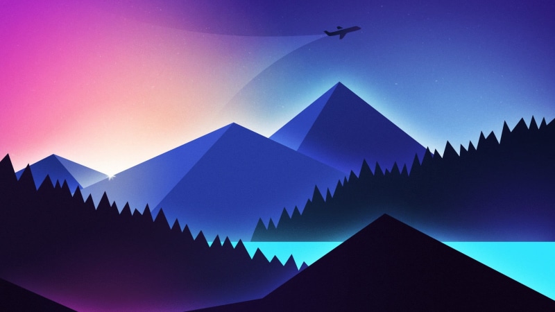 blue, outdoors, pattern, minimalistic, no people, clear sky, pink, 1080P, tranquility, nature, minimalist, scenics - nature, minimal art, sky, digital art