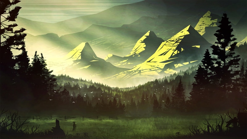 mountains, Kvacm, artwork, 1080P, digital art, landscape