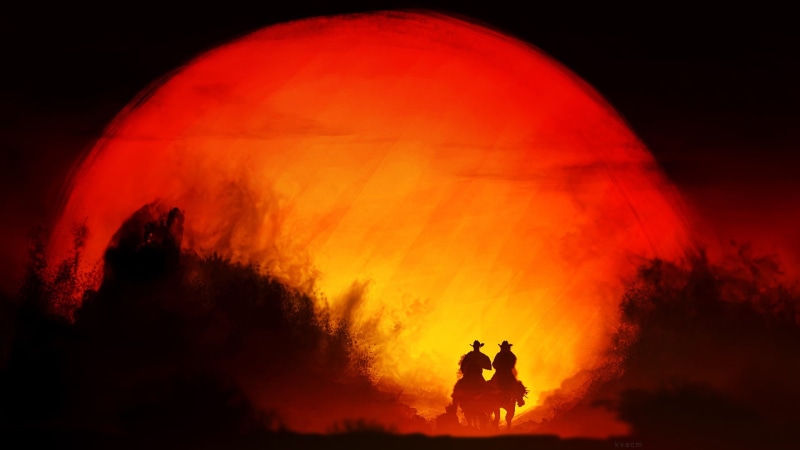 Pryda, by kvacm, riders, sunset, 1080P