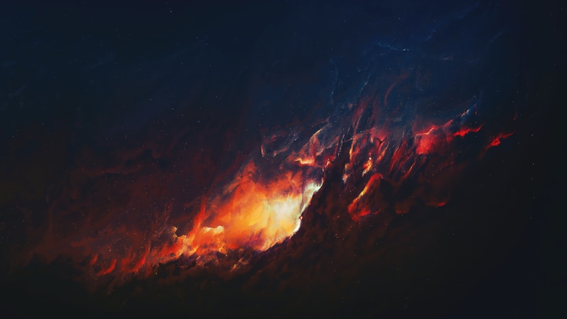 4K, HD, Nebula, Fire, Spacescape, 4K, Deep space