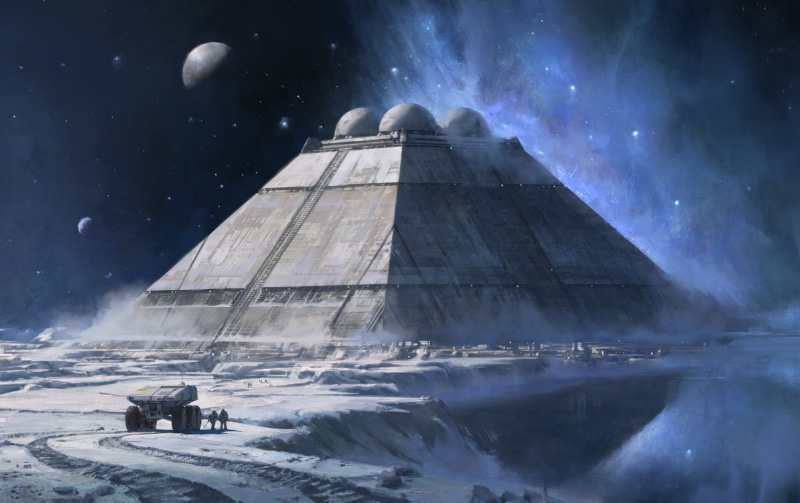 stars, space, digital art, concept art, spacescapes, fantasy art, artwork, digital, vehicle, futuristic, planet, architecture, 1080P, science fiction