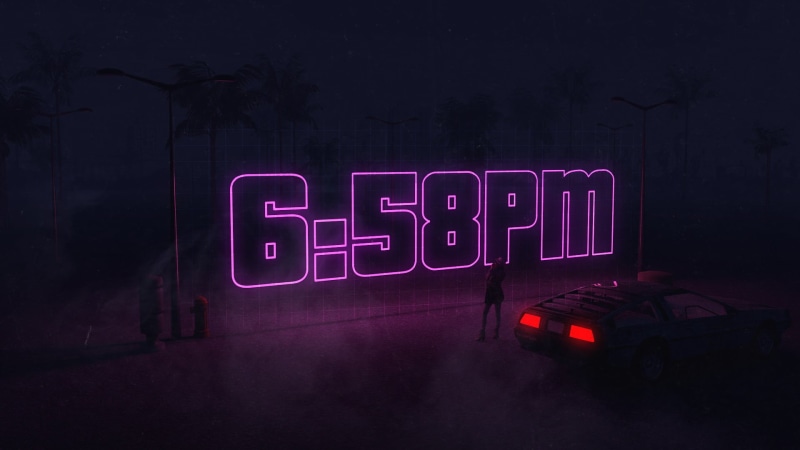 80s, DeLorean, Neon, New Retro Wave, Retrowave, Time, Art, Machine, Sintav, Auto, DeLorean DMC-12, Futuresynth, by Trey Trimble, Synth, Vehicles, 80s, Transport