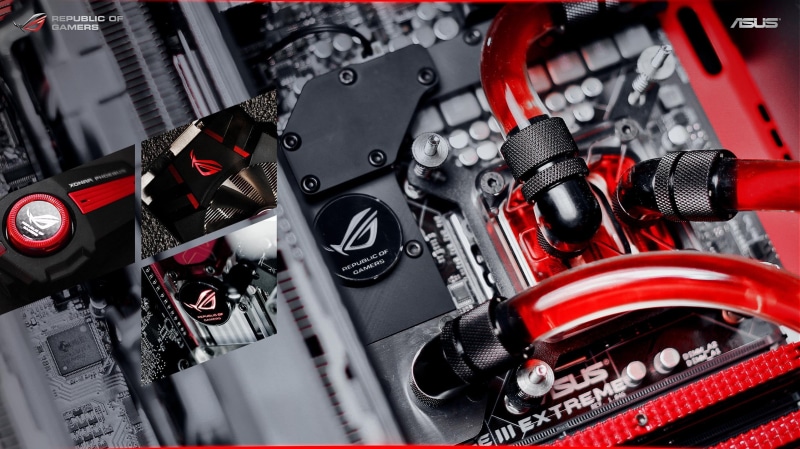 ASUS, technology, engine, motor vehicle, rog, push button, no people, retro styled, Republic of Gamers, control panel, communication, red, close-up, mode of transportation