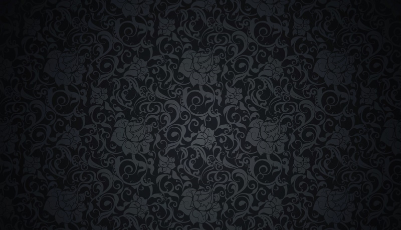 no people, floral Pattern, illustration, art, seamless, victorian Style, 5K, abstract, gray, dark, curve, black, backdrop, vignette, swirl, decoration