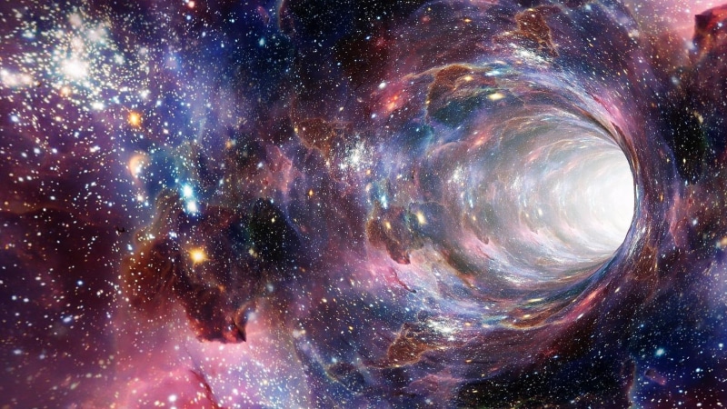 universe, 1080P, tunnel, artistic, galaxy, wormhole, spacetime, artwork, space art, outer space, illusion, hole, space, art, stars
