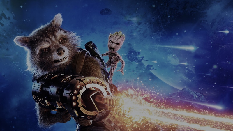 movies, one animal, adult, groot, digital composite, nature, 8K, mammal, discovery, space, Marvel Cinematic Universe, adventure, sky, star - space, night