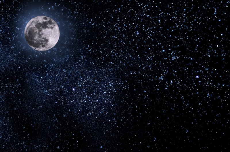 clouds, scenics - nature, space exploration, glowing, star - Space, illuminated, full, dusk, full moon, orbiting, astronomy Telescope, nature, bright, cycle