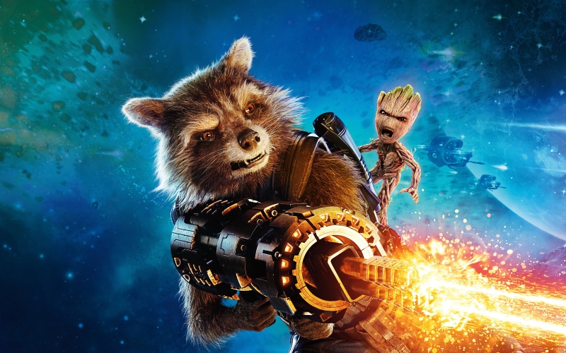 heat - temperature, Three, holding, Movie, Sci-Fi, exploration, Team, Rocket, Guardians of the Galaxy Vol. 2, Gamora, Action, Michael Rooker, MARVEL