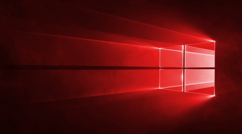 Windows, red, 4k, Windows 10, 4K, k, original