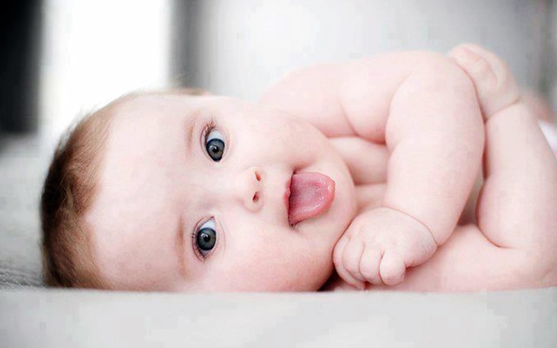 baby, tongue, cute, 2K