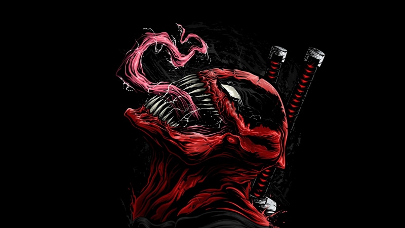 digital art, 4k, artwork, hd, art, superheroes, supervillain, 4K, deadpool, venom