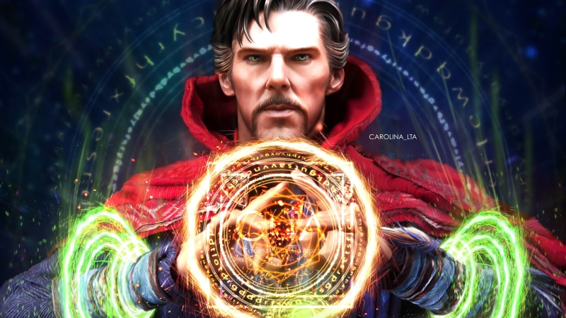 artist, digital art, behance, artwork, superheroes, 4K, doctor strange, 4k, illustration