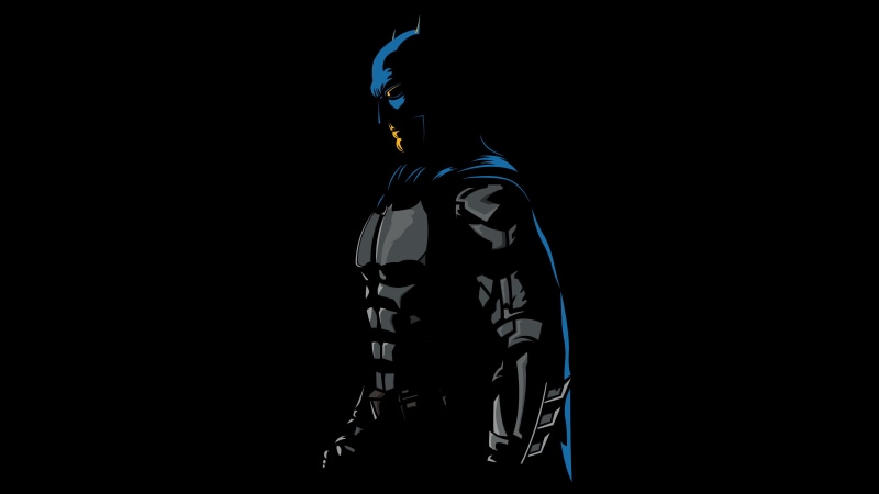 studio shot, copy space, still life, human representation, digital art, standing, batman, superheroes, male likeness, dark, art and craft, 4K, representation
