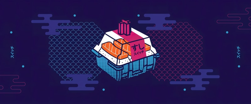 switch, 2K, keyboard switch stem, artwork, sushi, switches, mechanical keyboard