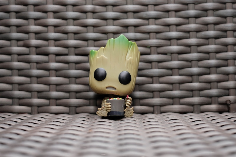 art and craft, babygroot, creativity, toy, nature, indoors, flooring, single object, figurine, still life, green color, funko, representation, metal, no people