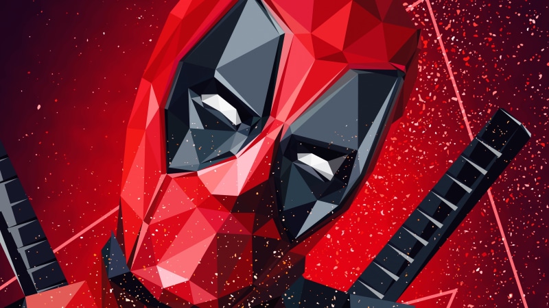 Lowpoly, Deadpool, k, Artwork, 4K