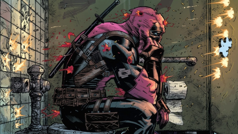 no people, Wade Wilson, representation, creativity, city, digital, male likeness, nature, day, Marvel Comics, toilet paper, 1080P, close-up, outdoors