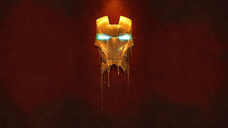 Marvel Comics, Iron Man, light bulb, artwork, single object, mask, filament, indoors, light, dark, cartoon, red, no people, minimalism, glowing, electric lamp